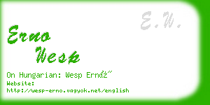 erno wesp business card